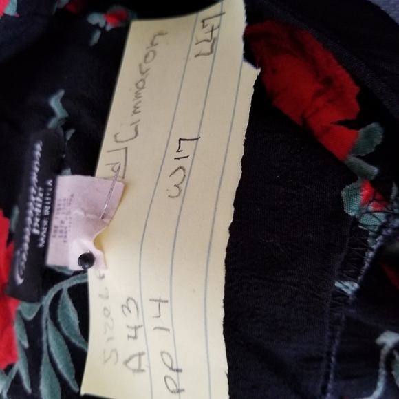 Vintage 90's size 6 Petite Black floral midi dress - Picture 8 of 8